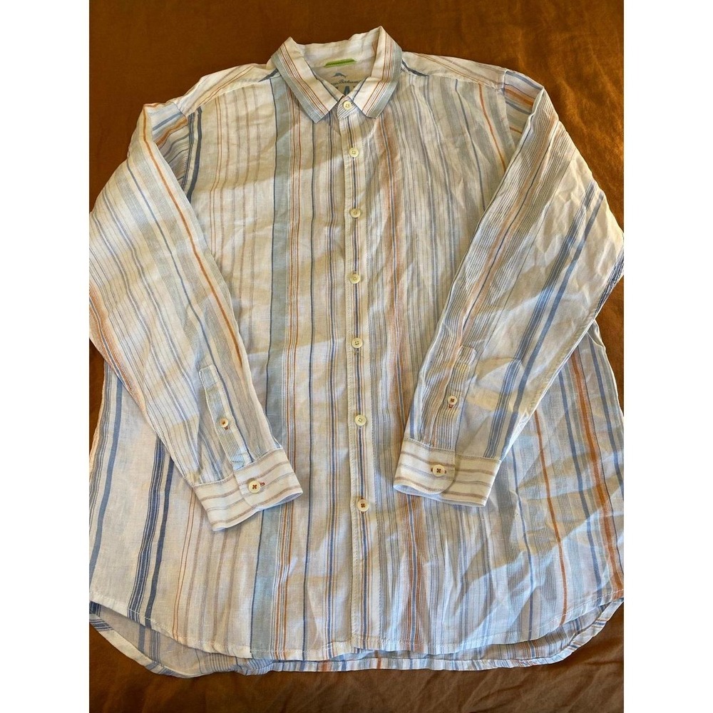 Tommy Bahama Linen Relax Shirt Men XXL Travel Beach sku18